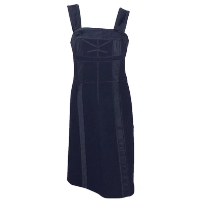 Pre-owned Louis Vuitton Wool Mid-length Dress In Black
