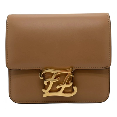 Pre-owned Fendi Leather Crossbody Bag In Beige