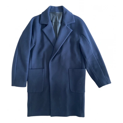Pre-owned System Wool Coat In Navy