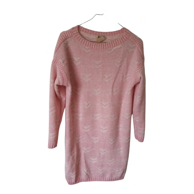 Pre-owned Courrèges Wool Mini Dress In Pink