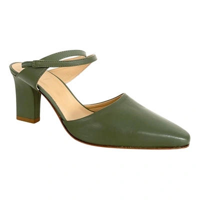 Pre-owned Aeyde Leather Sandal In Green