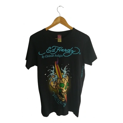 Pre-owned Ed Hardy T-shirt In Black