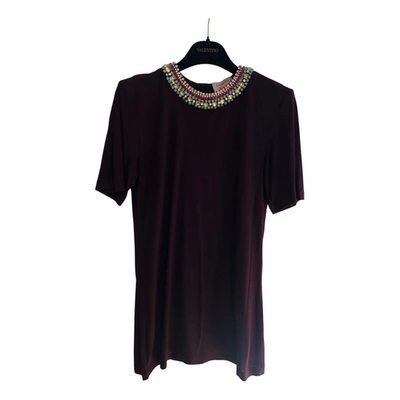 Pre-owned Lanvin T-shirt In Burgundy