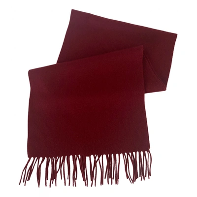 Pre-owned Loro Piana Cashmere Scarf & Pocket Square In Burgundy