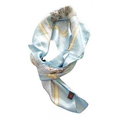 Pre-owned Laura Biagiotti Silk Handkerchief In Blue