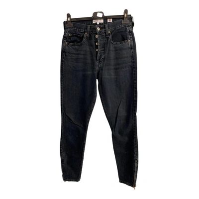 Pre-owned Re/done Slim Jeans In Anthracite