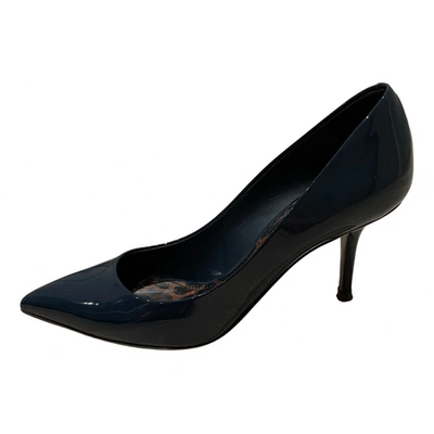 Pre-owned Dolce & Gabbana Patent Leather Heels In Blue