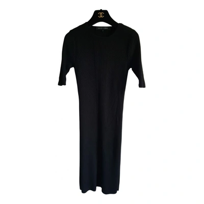 Pre-owned Ralph Lauren Wool Mid-length Dress In Black