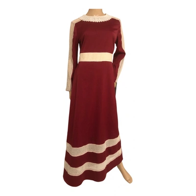 Pre-owned Zayan The Label Maxi Dress In Burgundy