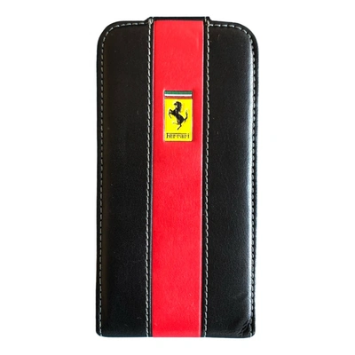 Pre-owned Ferrari Leather Small Bag In Black
