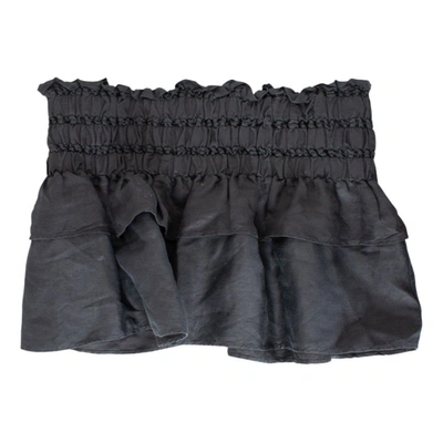 Pre-owned Isabel Marant Étoile Linen Mini Skirt In Black