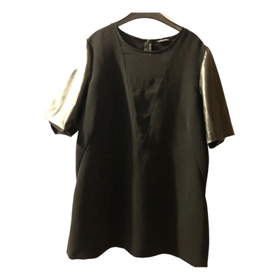 Pre-owned Caroline Biss Leather Blouse In Black