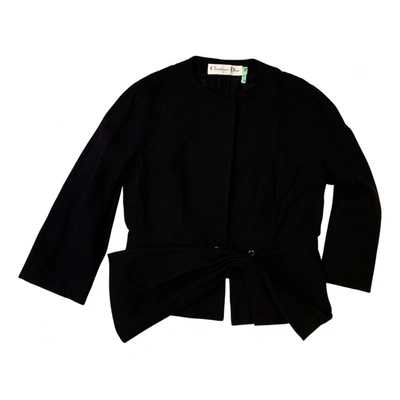 Pre-owned Dior Silk Jacket In Black