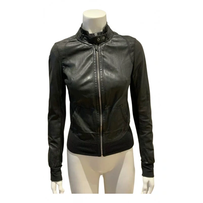Pre-owned Brøgger Leather Jacket In Black
