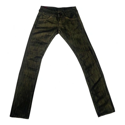 Pre-owned Evisu Straight Jeans In Gold