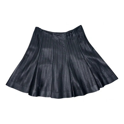 Pre-owned Drome Leather Mini Skirt In Black