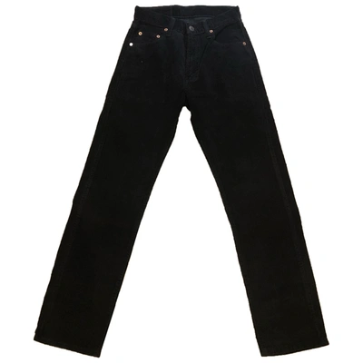 Pre-owned Levi's Straight Pants In Black