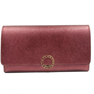 Pre-owned Bvlgari Leather Purse In Red