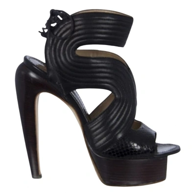 Pre-owned Proenza Schouler Leather Sandals In Black