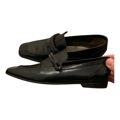 Pre-owned Brunello Cucinelli Leather Flats In Black