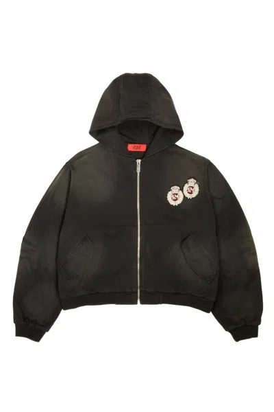 424 Academy Hooded Bomber Black