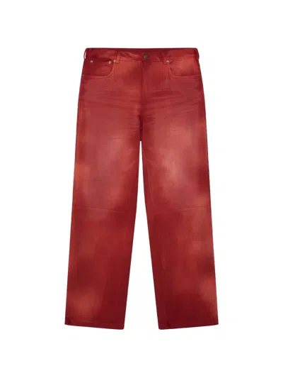 424 Academy Patchwork Trousers In Red