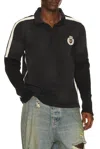 424 Academy Polo Double Sleeve Thermal In Black