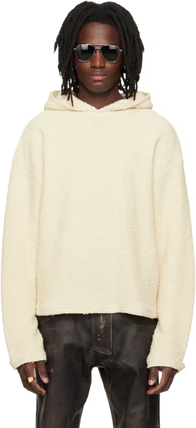 424 Beige Dropped Shoulder Hoodie In Brown
