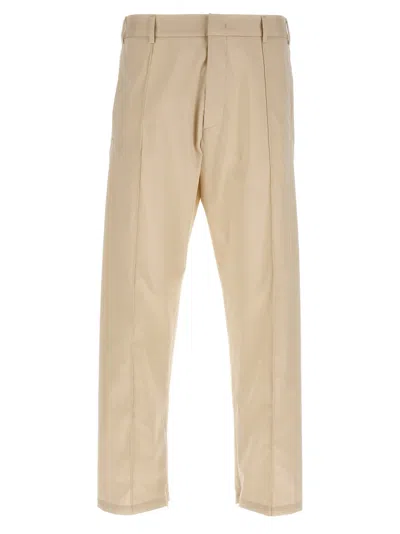 424 BEIGE FRONT PLEATS PANTS