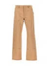 424 Stitched Straight Leg Pants With Front And Back Pockets In Beige