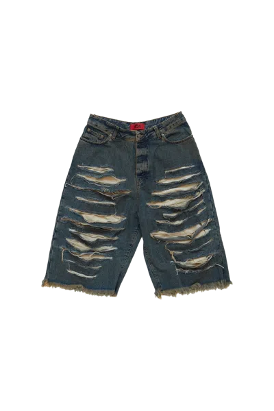 424 Big Daddy Denim Shorts Blue