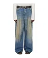 424 Big Daddy Wide-leg Distressed Jeans In Blue