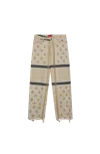 424 Star-pattern Frayed Trousers