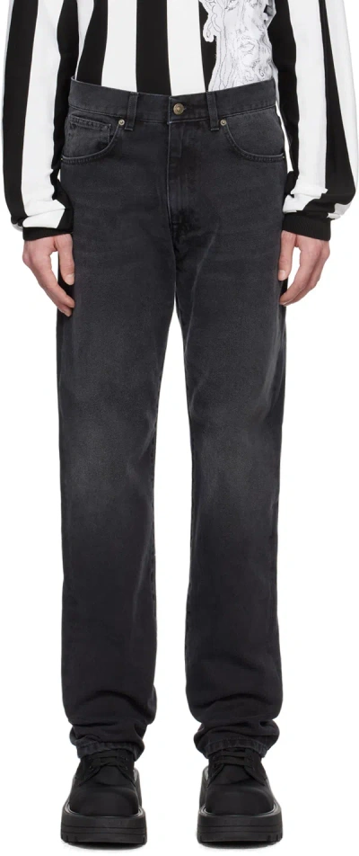424 Black Baggy-fit Jeans