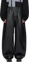 424 Black 'big Daddy' Leather Pants