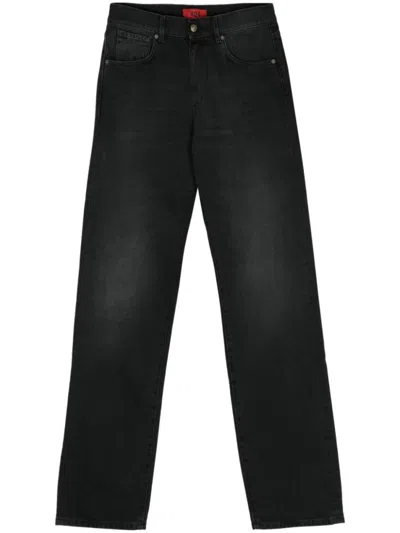 424 Skou Mid-rise Straight-leg Jeans In Black