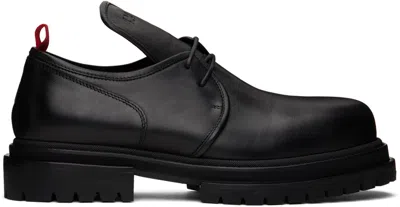 424 Black Leather Derbys
