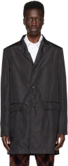 424 Black Notched Lapel Jacket In Black