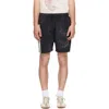 424 Printed Pattern Athletic Shorts In Black