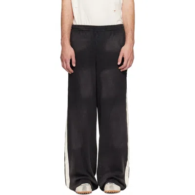 424 Black Striped Sweatpants