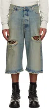 424 Blue Big Daddy Denim Shorts In Blue