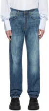 424 Mens Stone Washed Faded-wash Straight-leg Jeans In Stone Washed