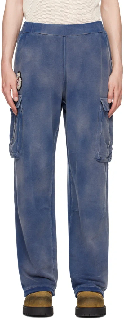 424 Blue Patch Sweatpants In Washed Blue