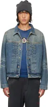 424 Blue Trucker Denim Jacket In Washed Blue