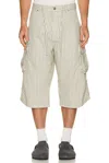 424 Camo Bermudas In White