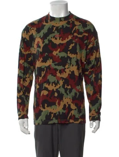 Pre-owned 424 Camouflage Print Long Sleeve In Multicolor