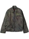 424 Camouflage-print Zip-up Jacket In Green