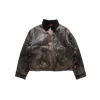 424 Washed-effect Leather Jacket