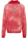 424 College Cotton Hoodie In Red