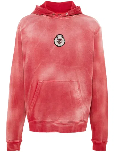 424 College Cotton Hoodie In Red